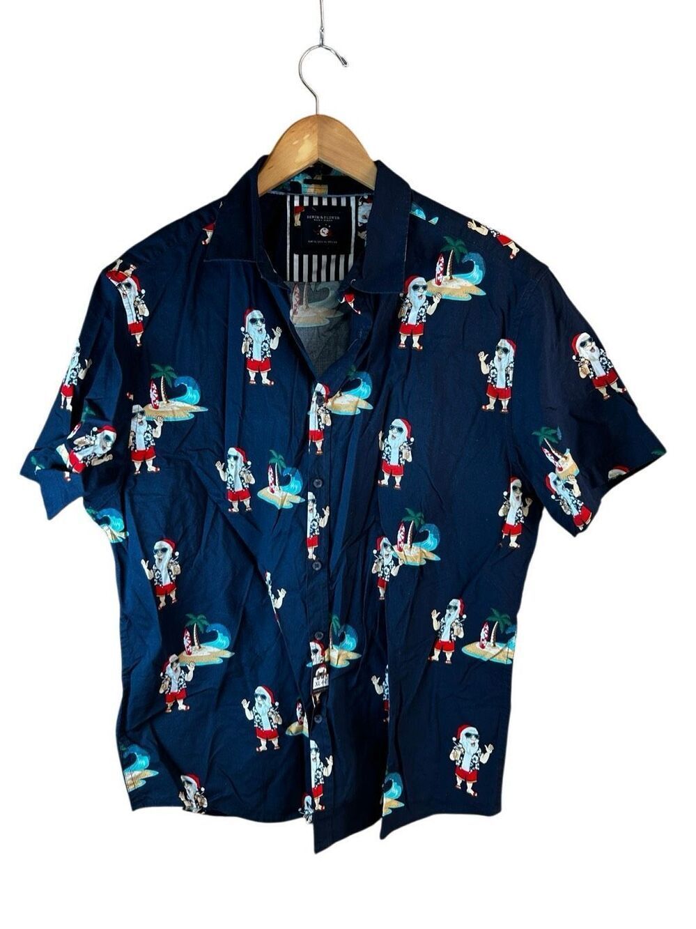 Denim & Flower NWT Extra Large (XL) Surfing Santa